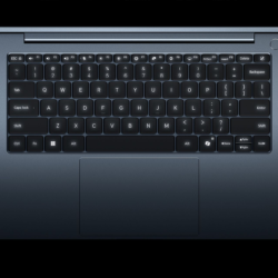 Detalhe do teclado de tamanho completo do Xiaomi Redmibook 14 Pro 2026 com retroiluminação 3 níveis